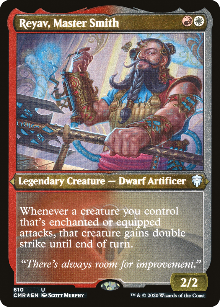 Image of Reyav, Master Smith (Foil Etched) (CMR-610) - Commander Legends Foil