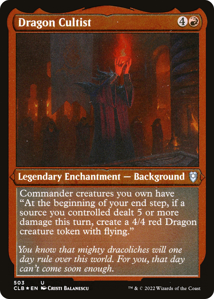 Image of Dragon Cultist (CLB-503) - Commander Legends: Battle for Baldur's Gate Etched Foil
