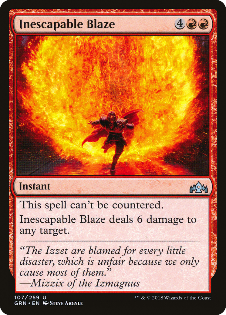 Image of Inescapable Blaze (GRN-107) - Guilds of Ravnica