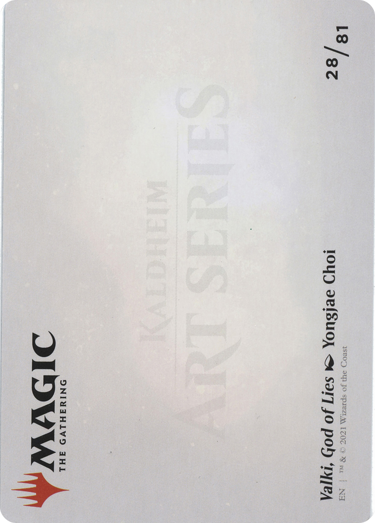 Image of Valki, God of Lies // Valki, God of Lies (ASKHM-028) - Art Series: Kaldheim (Borderless) Foil