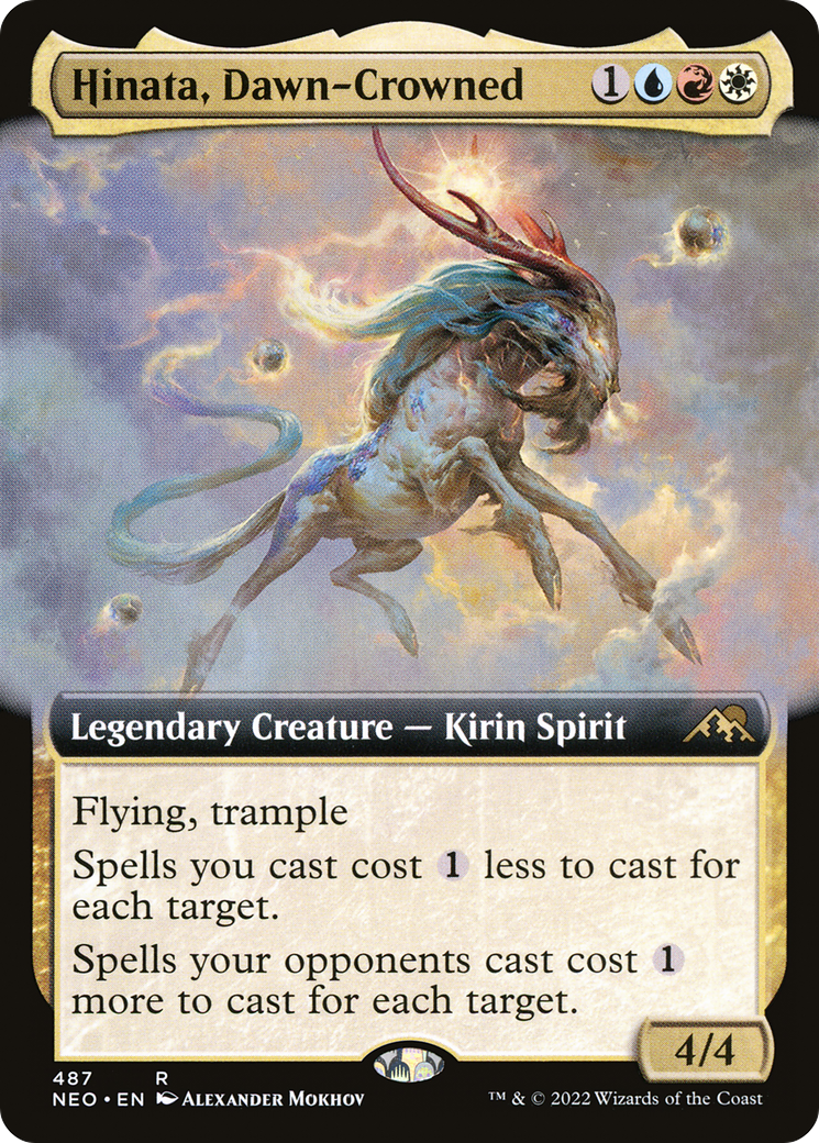 Image of Hinata, Dawn-Crowned (Extended Art) (NEO-487) - Kamigawa: Neon Dynasty: (Extended Art)