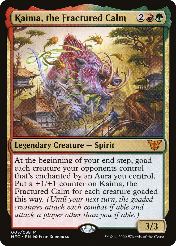 Image of Kaima, the Fractured Calm (NEC-003) - Neon Dynasty Commander