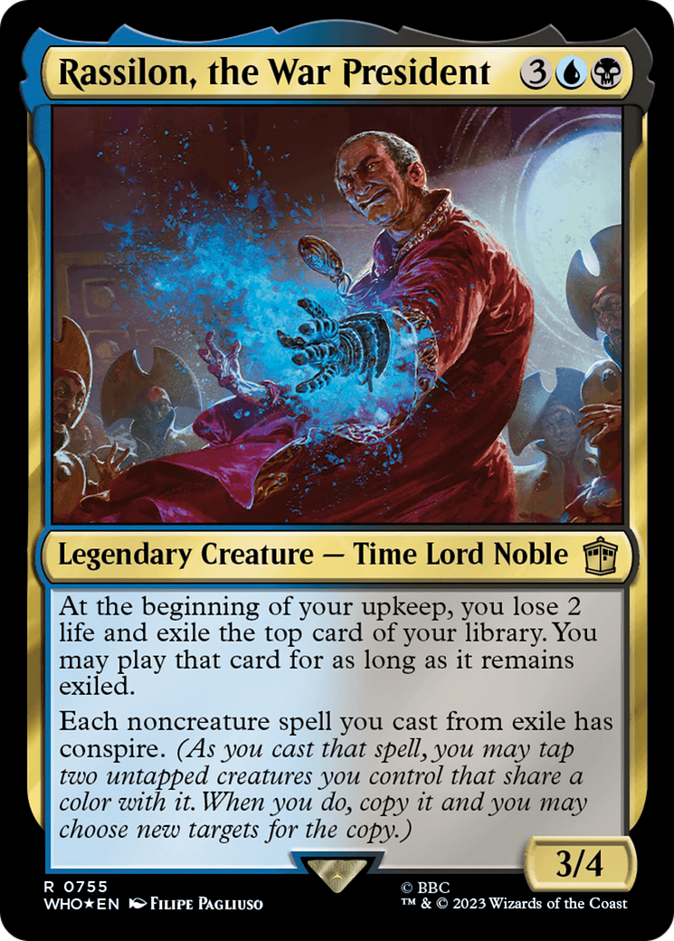 Image of Rassilon, the War President (Surge Foil) (WHO-755) - Doctor Who Foil
