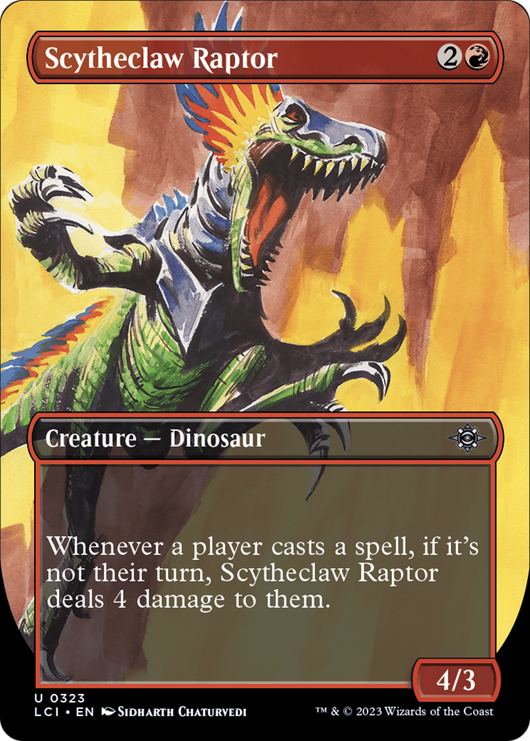 Image of Scytheclaw Raptor (Borderless) (LCI-323) - The Lost Caverns of Ixalan (Borderless) Foil