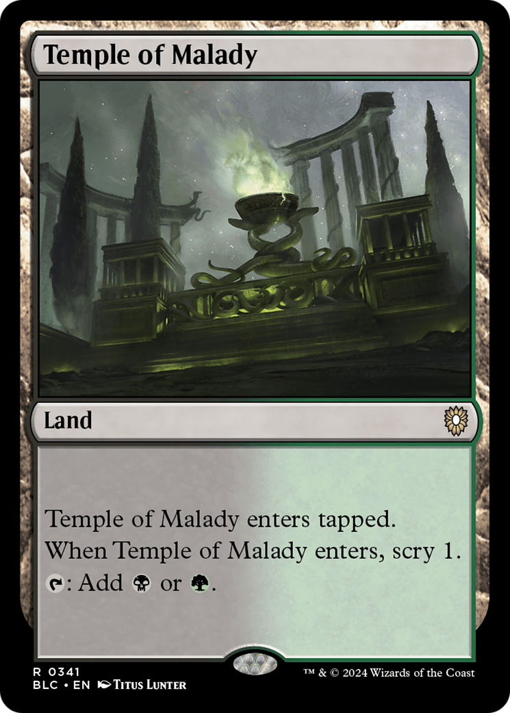 Image of Temple of Malady (BLC-341) - Bloomburrow Commander