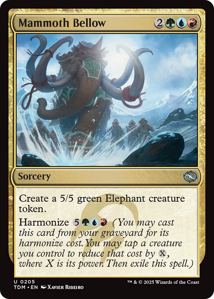 Image of Mammoth Bellow (TDM-205) - Tarkir: Dragonstorm Foil
