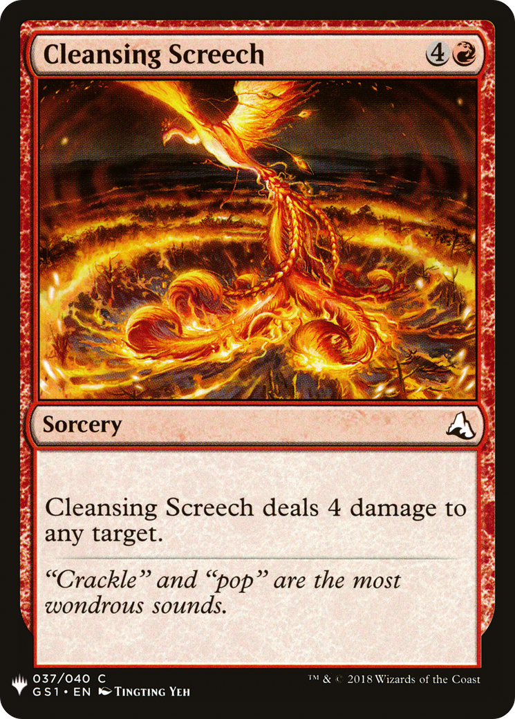Image of Cleansing Screech (LIST-037) - The List