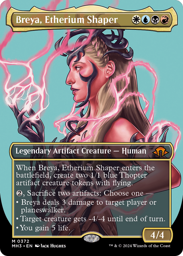 Image of Breya, Etherium Shaper (Borderless) (MH3-372) - Modern Horizons 3 (Borderless) Foil