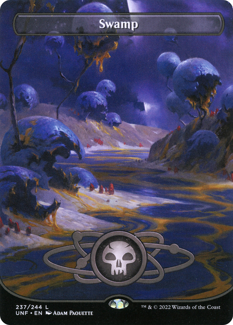 Image of Swamp (237) (Borderless) (UNF-237) - Unfinity (Borderless) Foil
