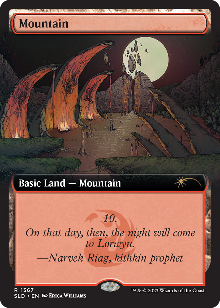 Image of Mountain (1367) (SLD-1367) - Secret Lair Drop: (Extended Art) Foil
