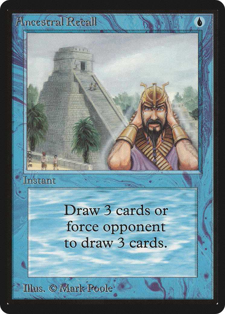 Image of Ancestral Recall (LEB-) - Limited Edition Beta