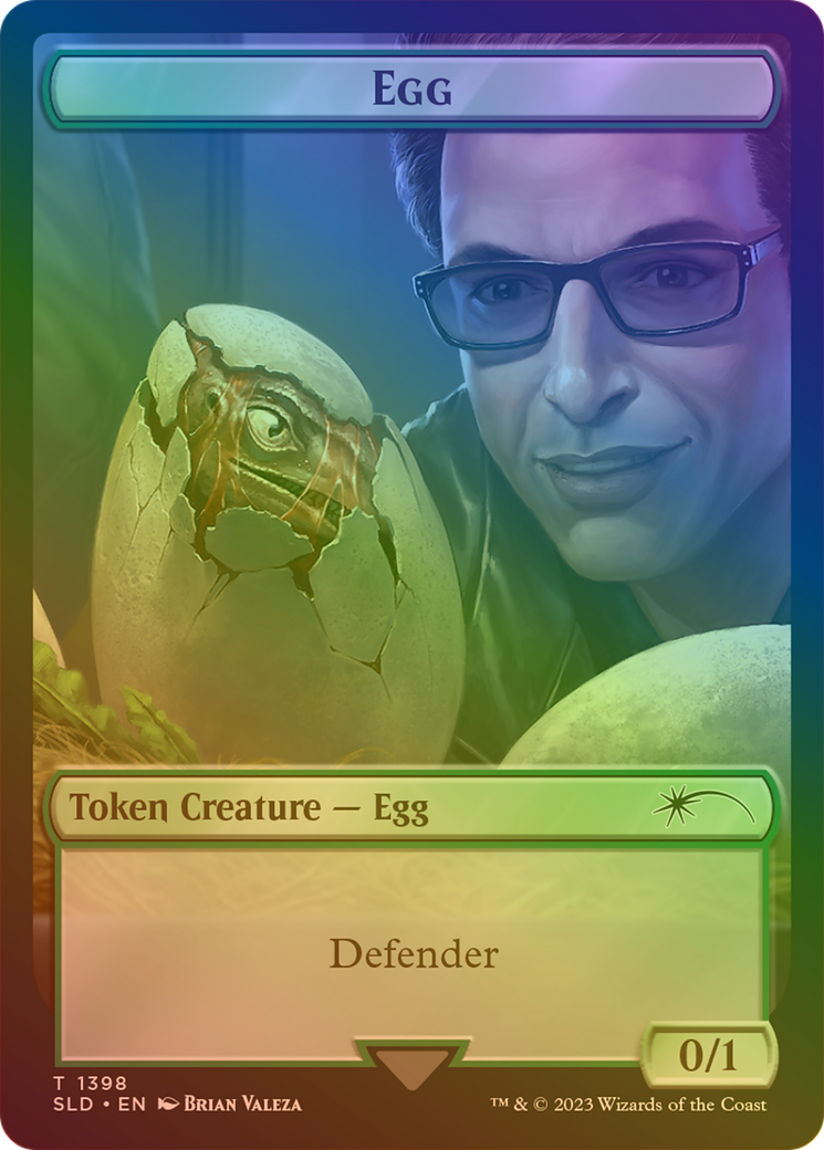 Image of Egg Token (Rainbow Foil) (SLD-1398★) - Secret Lair Drop Foil