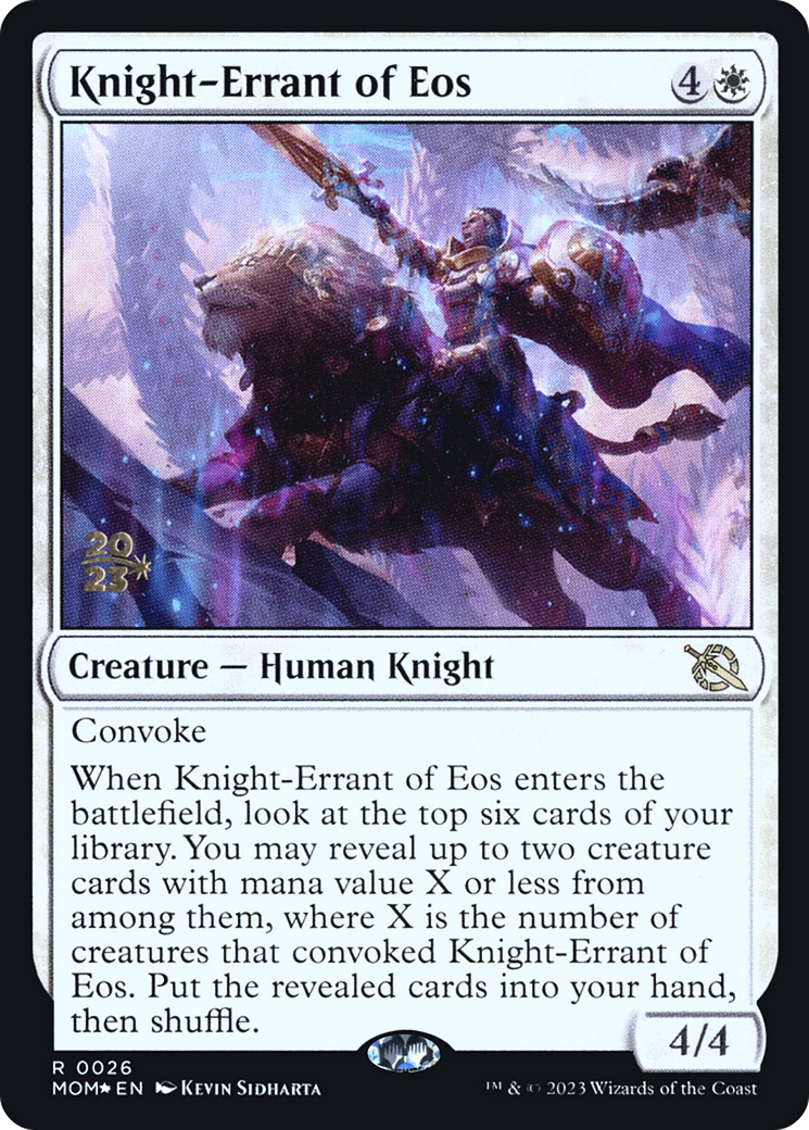 Image of Knight-Errant of Eos (PRE-026) - March of the Machine Promos Foil