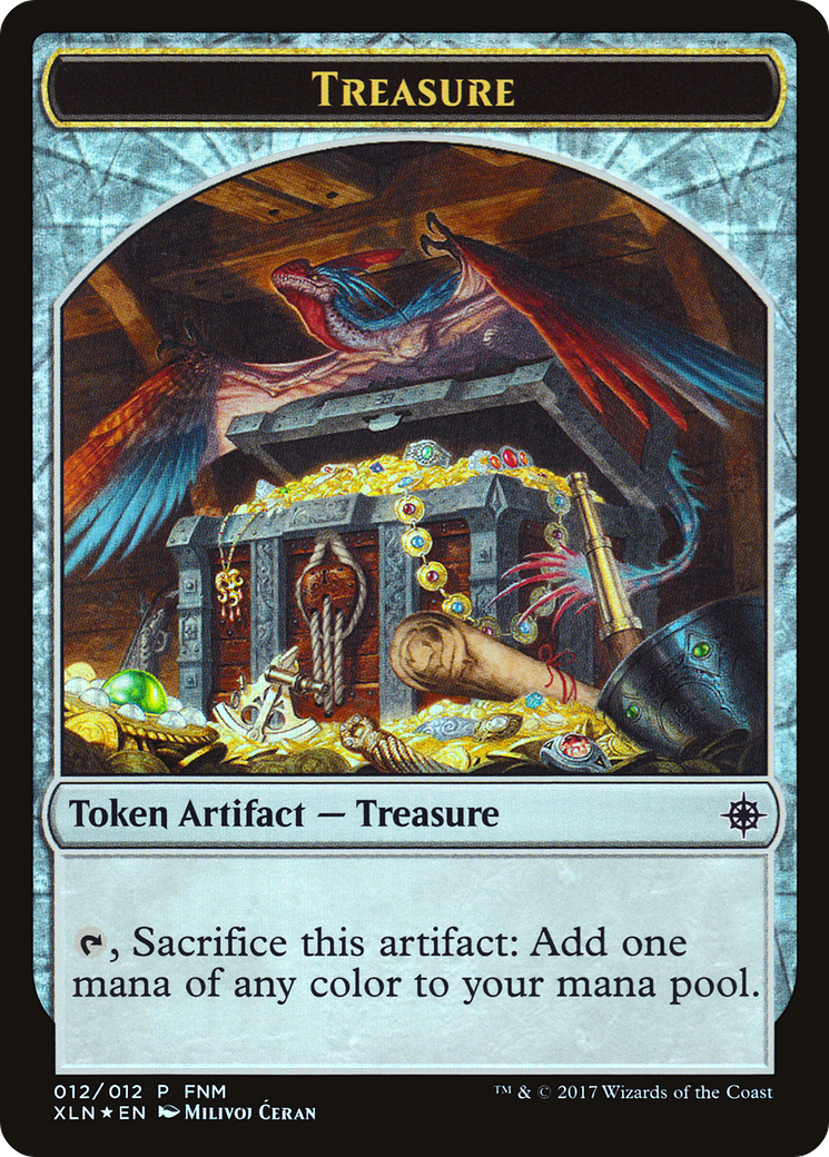 Image of Pirate // Treasure (012) Token (FNM-012) - Friday Night Magic 2017 Foil