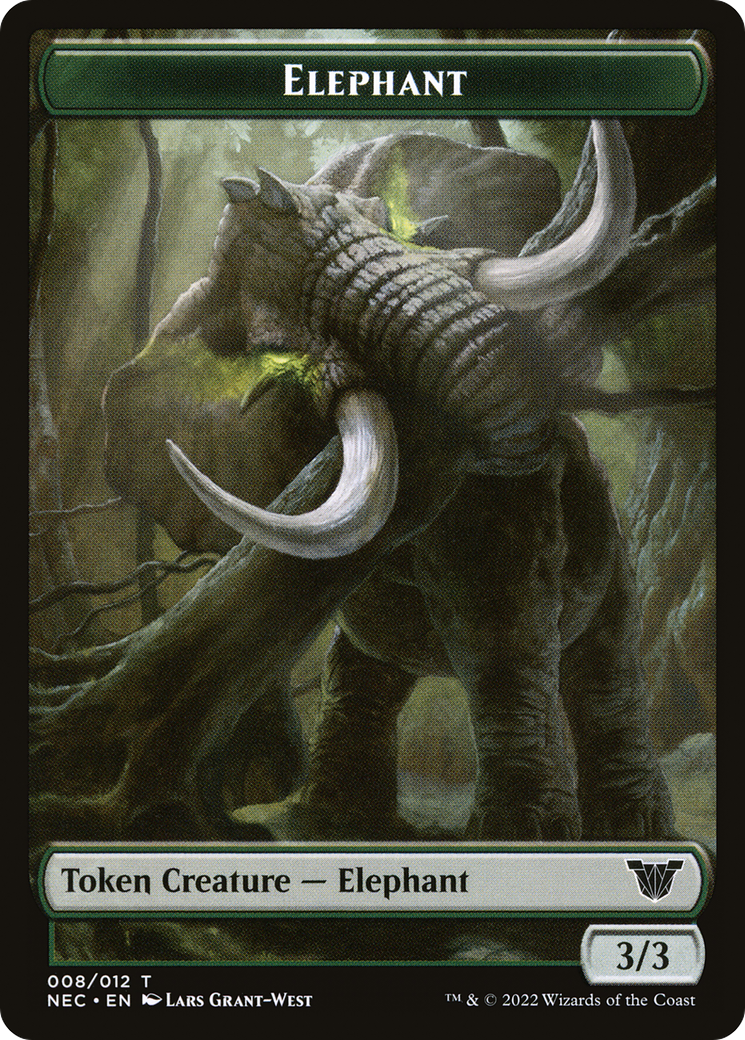 Image of Elephant (TNEC-008) - Neon Dynasty Commander Tokens Foil