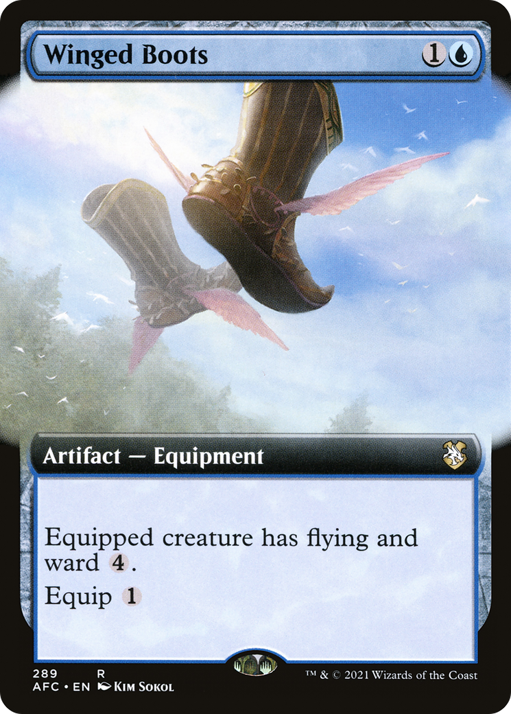 Image of Winged Boots (Extended Art) (AFC-289) - Forgotten Realms Commander: (Extended Art)