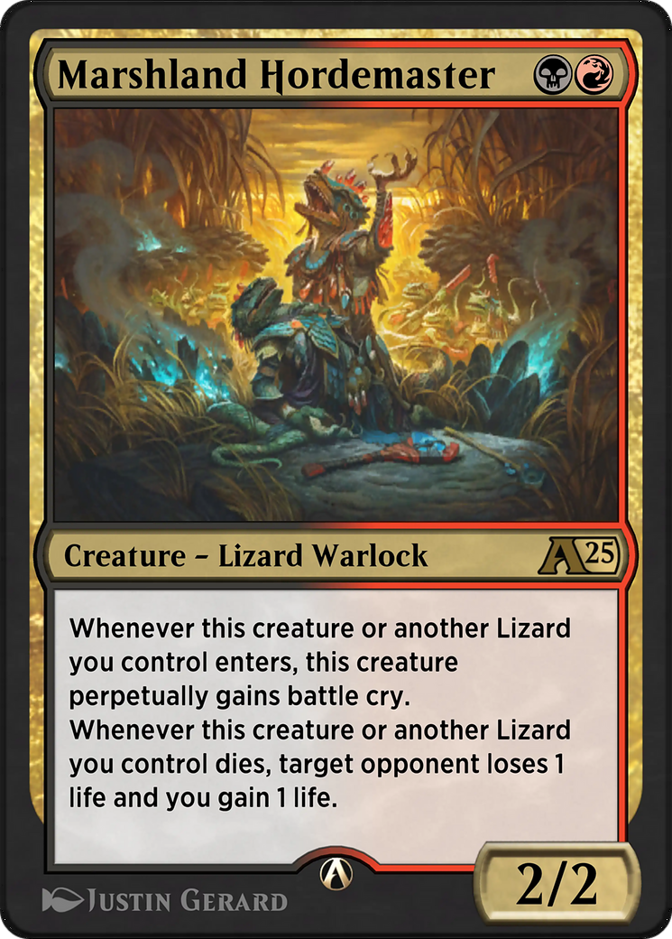 Image of Marshland Hordemaster (YBLB-027) - Alchemy: Bloomburrow