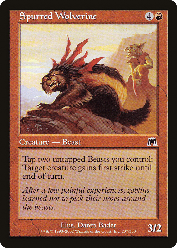 Image of Spurred Wolverine (ONS-237) - Onslaught Foil