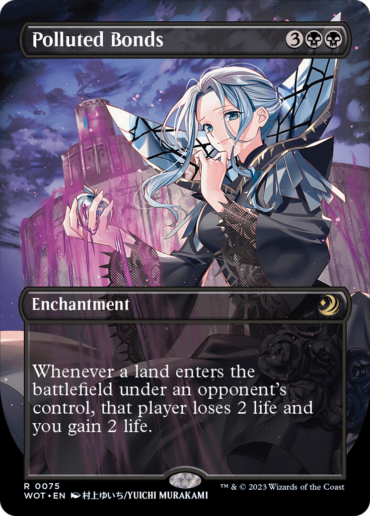 Image of Polluted Bonds (Anime Borderless) (WOT-075) - Wilds of Eldraine: Enchanting Tales (Borderless) Foil