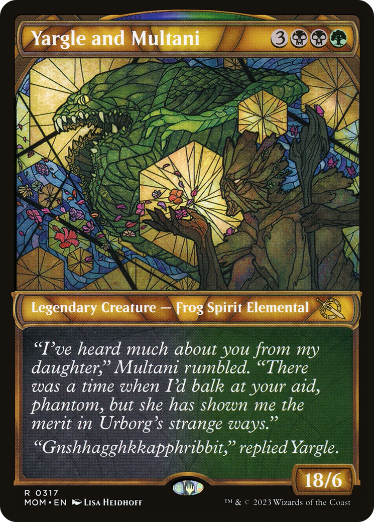 Image of Yargle and Multani (Showcase) (MOM-317) - March of the Machine: (Showcase) Foil