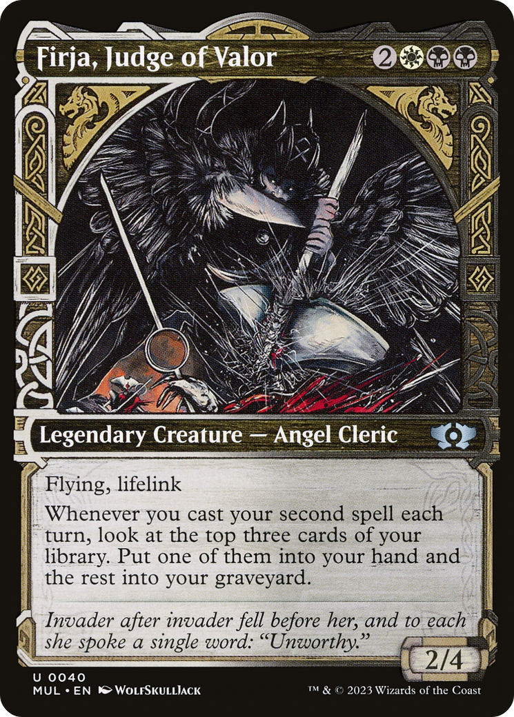 Image of Firja, Judge of Valor (MUL-040) - Multiverse Legends: (Showcase) Foil