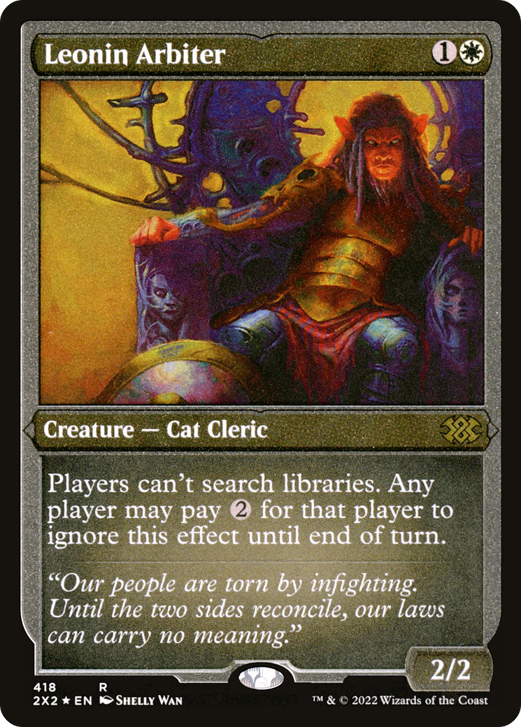 Image of Leonin Arbiter (2X2-418) - Double Masters 2022 Foil
