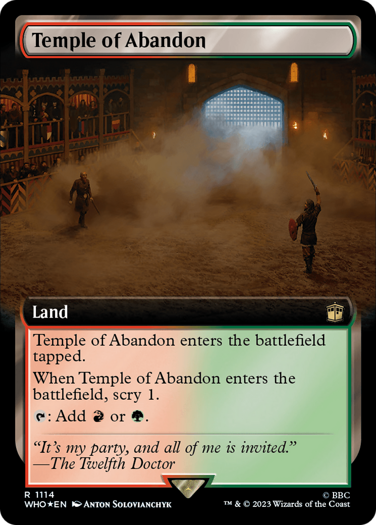 Image of Temple of Abandon (Extended Art) (Surge Foil) (WHO-1114) - Doctor Who: (Extended Art) Foil