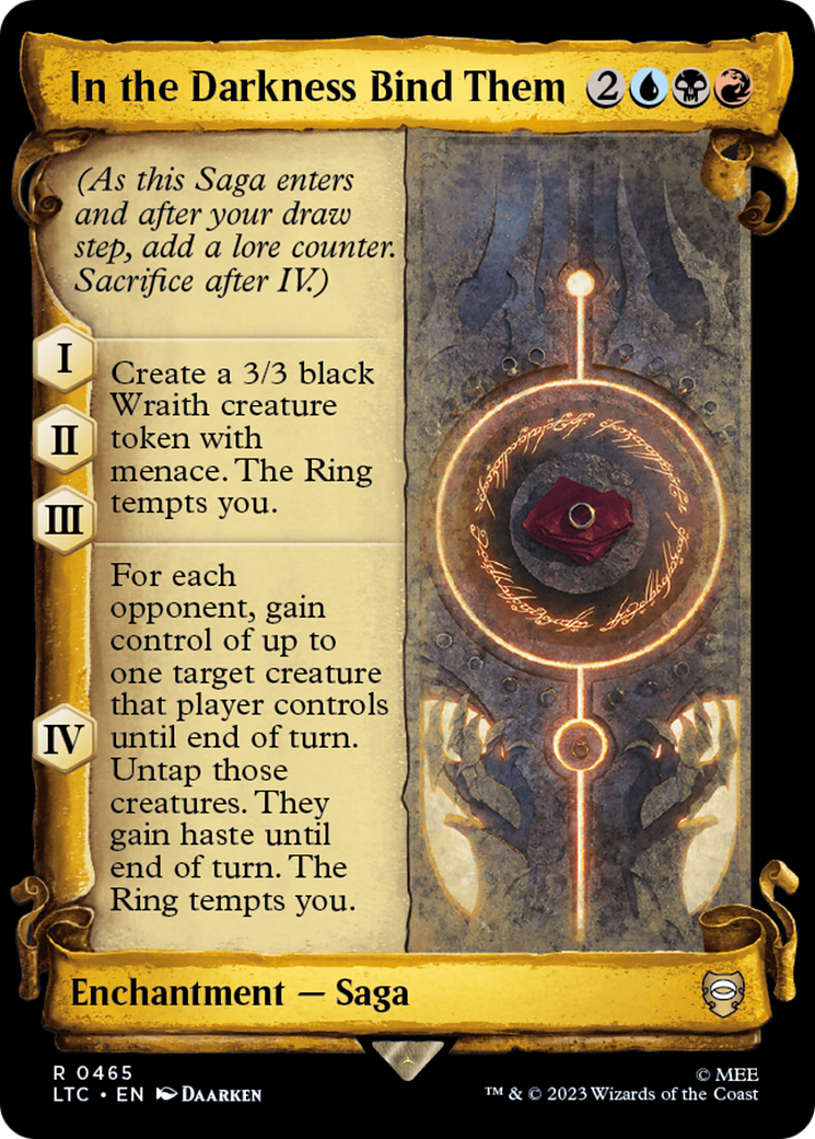 Image of In the Darkness Bind Them (Showcase Scrolls) (LTC-465) - Tales of Middle-earth Commander: (Showcase)