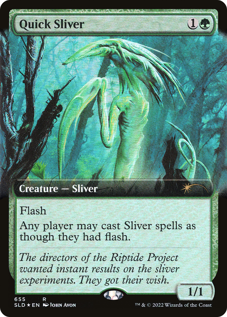 Image of Quick Sliver (Extended Art) (SLD-655) - Secret Lair Drop: (Extended Art) Foil