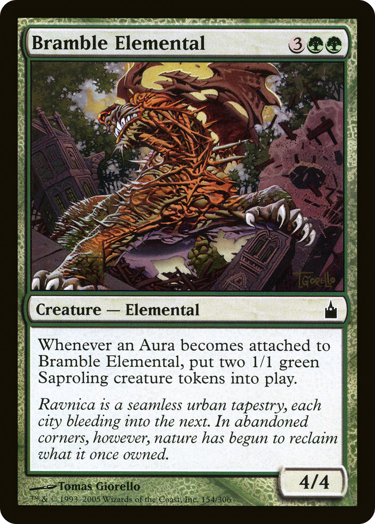 Image of Bramble Elemental (RAV-154) - Ravnica: City of Guilds Foil