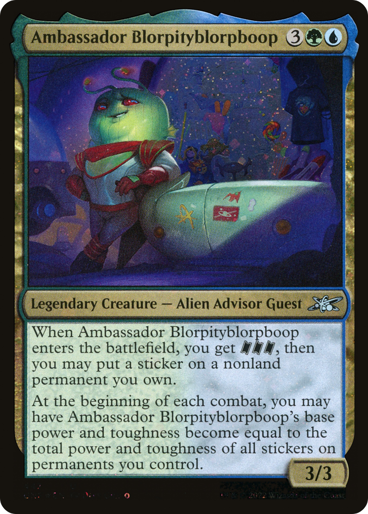 Image of Ambassador Blorpityblorpboop (Galaxy Foil) (UNF-447) - Unfinity Foil