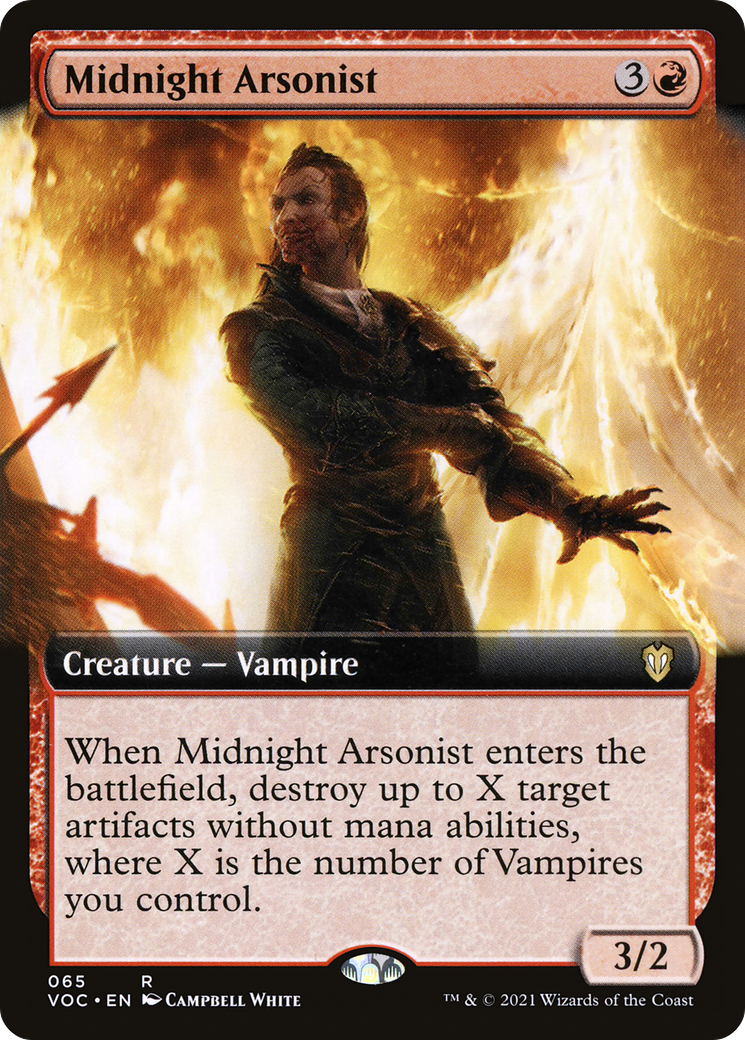 Image of Midnight Arsonist (Extended Art) (VOC-065) - Crimson Vow Commander: (Extended Art)
