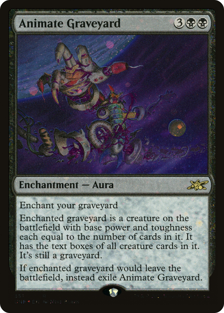 Image of Animate Graveyard (Galaxy Foil) (UNF-351) - Unfinity Foil