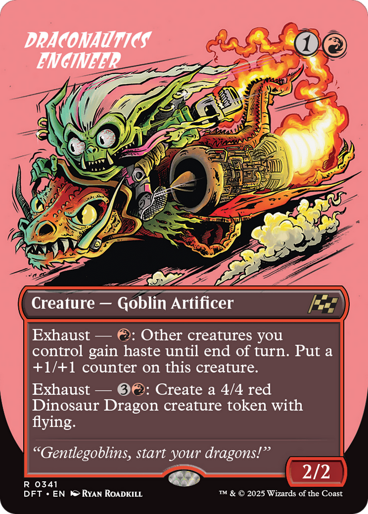 Image of Draconautics Engineer (Borderless) (DFT-341) - Aetherdrift (Borderless) Foil
