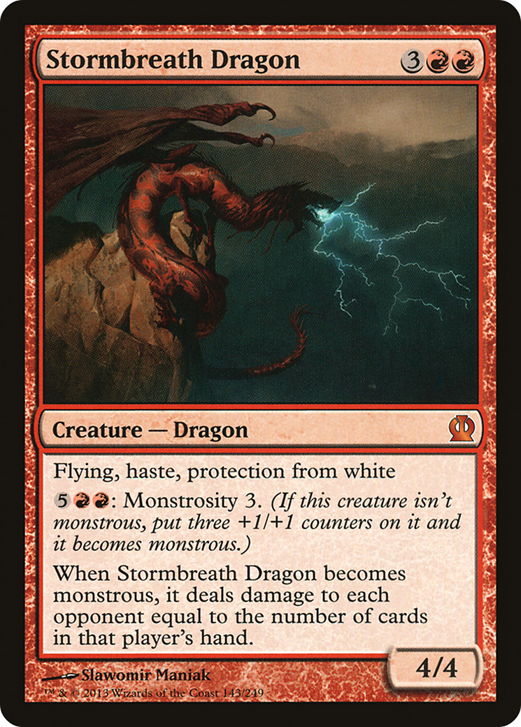 Image of Stormbreath Dragon (THS-143) - Theros Foil