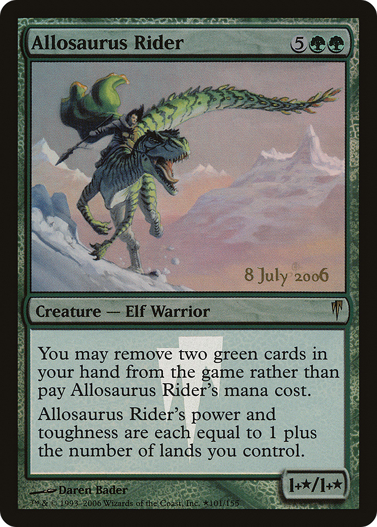 Image of Allosaurus Rider (PRE-101) - Coldsnap Promos Foil