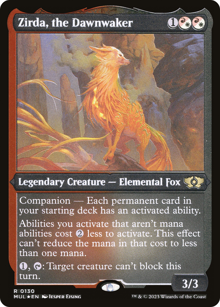 Image of Zirda, the Dawnwaker (Foil Etched) (MUL-130) - Multiverse Legends: (companion) Foil
