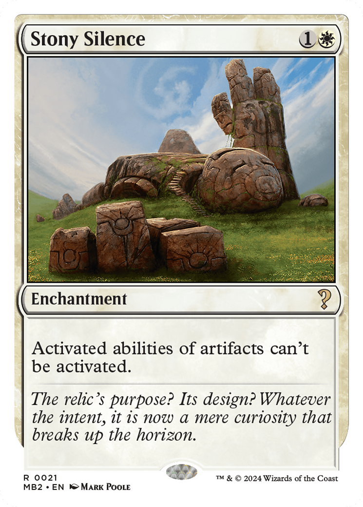 Image of Stony Silence (White Border) (MB2-021) - Mystery Booster 2
