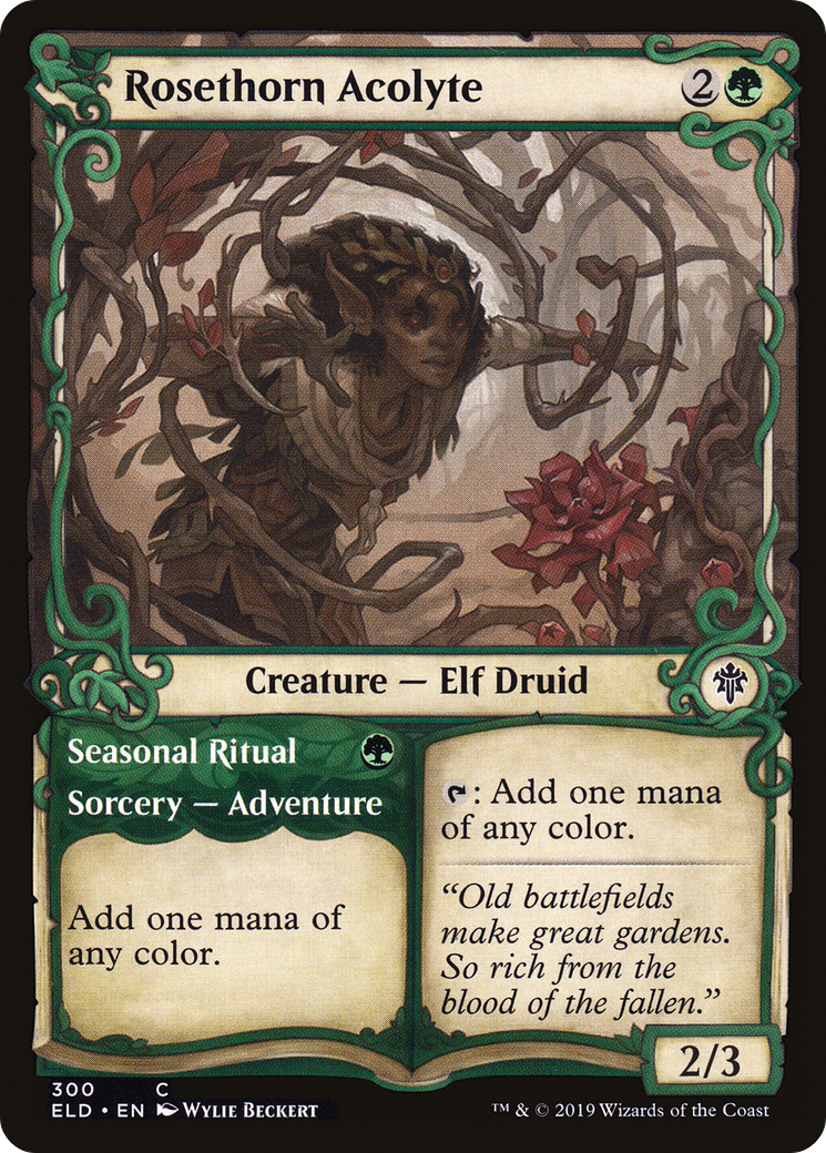 Image of Rosethorn Acolyte (Showcase) (ELD-300) - Throne of Eldraine: (Showcase) Foil