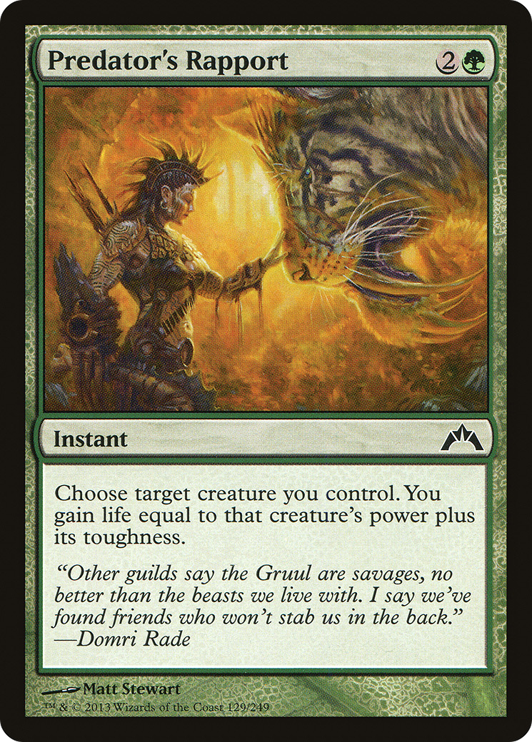 Image of Predator's Rapport (GTC-129) - Gatecrash