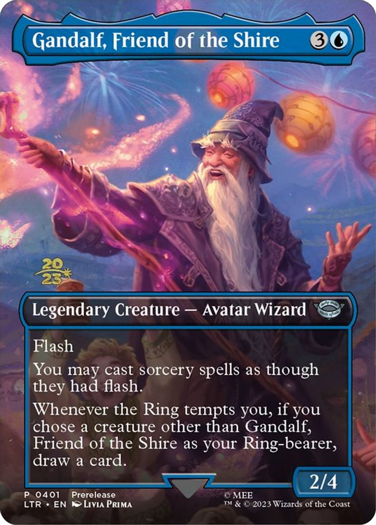 Image of Gandalf, Friend of the Shire (PRE-401) - Tales of Middle-earth Promos (Borderless) Foil