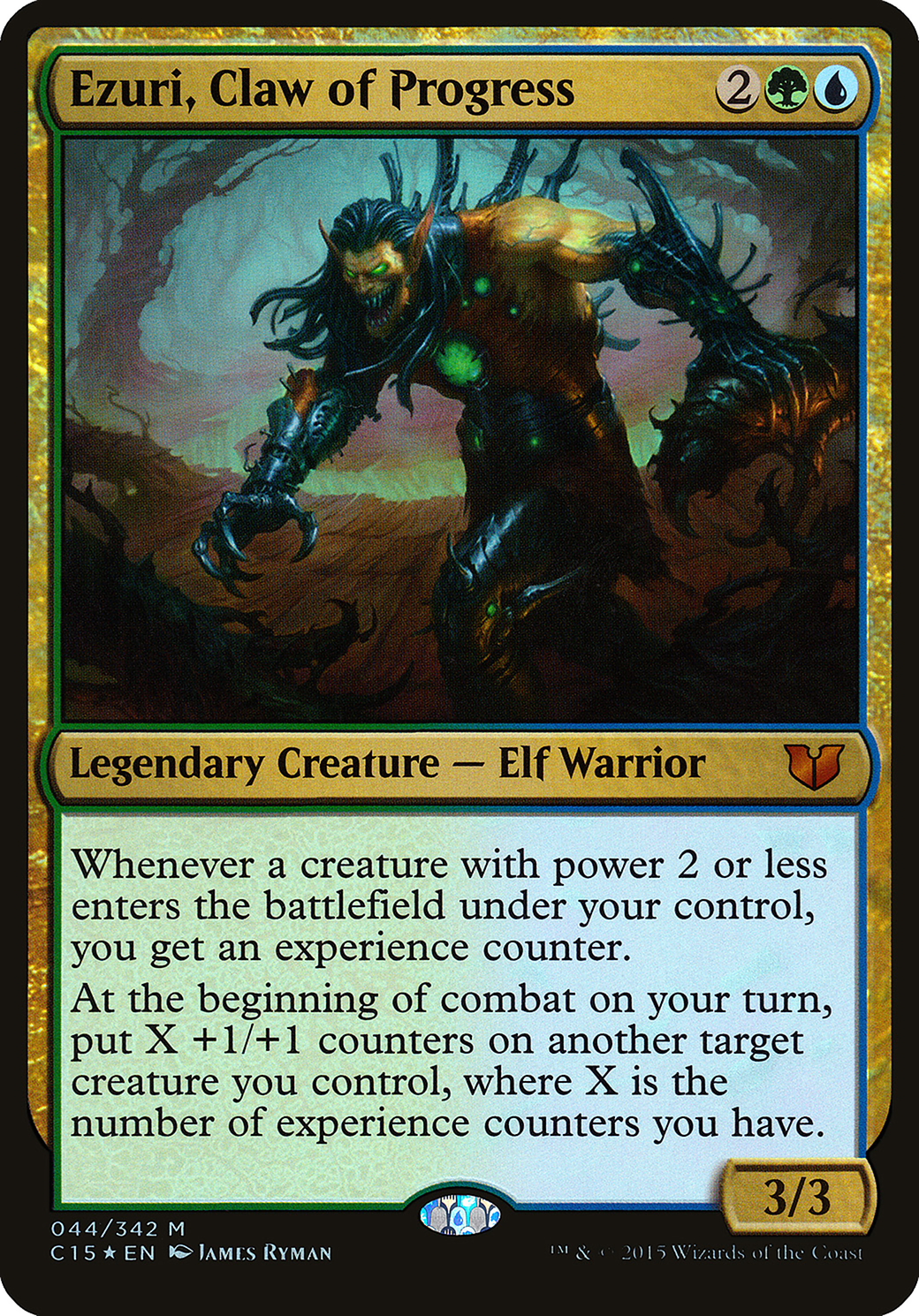 Image of Ezuri, Claw of Progress (Commander 2015) (OVER-044) - Commander 2015 Oversized Foil