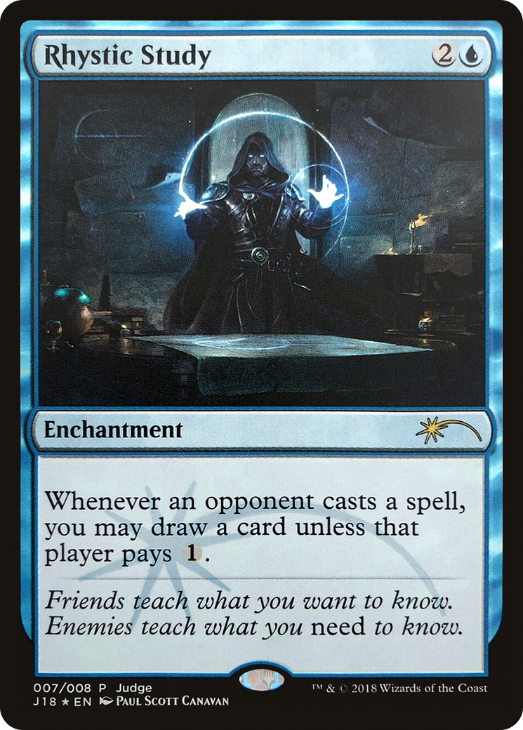 Image of Rhystic Study (JDG-007) - Judge Gift Cards 2018 Foil