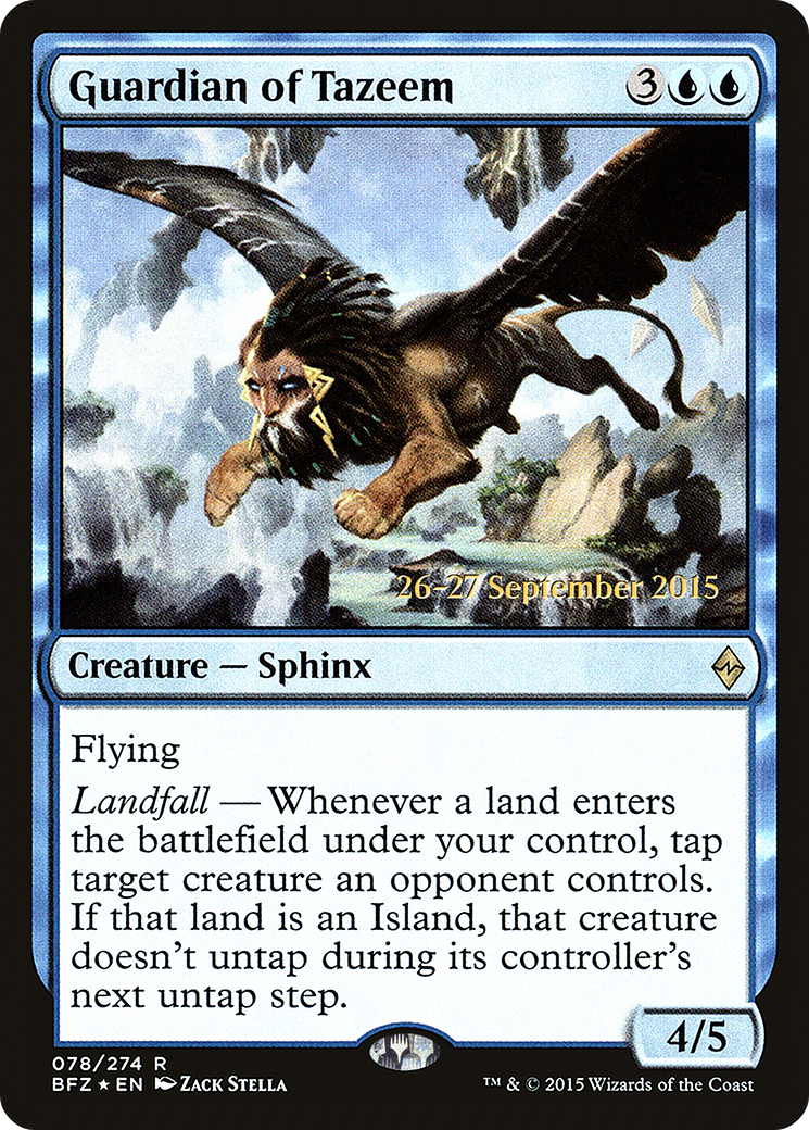 Image of Guardian of Tazeem (PRE-078) - Battle for Zendikar Promos Foil