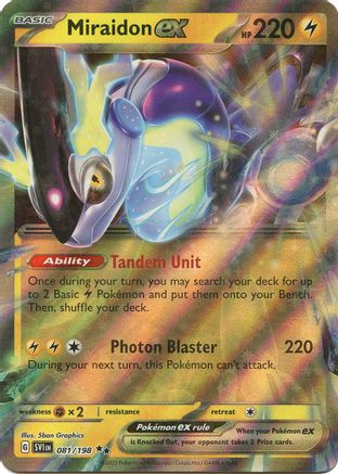 Image of Miraidon ex 081/198  - Holofoil SV01 Scarlet & Violet Base Set - Double Rare