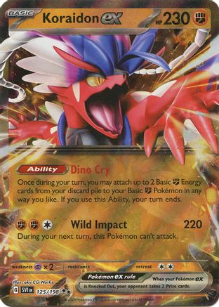 Image of Koraidon ex 125/198  - Holofoil SV01 Scarlet & Violet Base Set - Double Rare