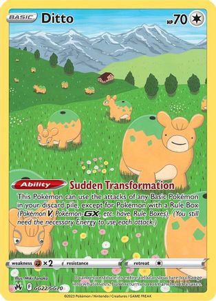 Image of Ditto GG22/GG70  - Holofoil Crown Zenith Galarian Gallery - Ultra Rare