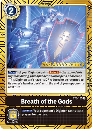 Image of Breath of the Gods (2nd Anniversary Card Set) (BT3-105) - Release Special Booster 1.0 Foil