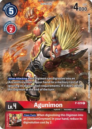 Image of Agunimon - P-029 (2nd Anniversary Frontier Card) (P-029) - Digimon Promotion Cards Foil