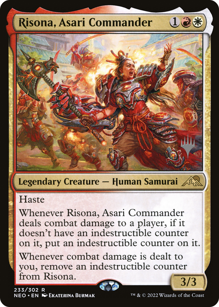 Image of Risona, Asari Commander (PPNEO-233) - Kamigawa: Neon Dynasty Promos Foil